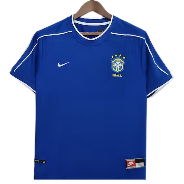 Brazil trasferta maglia retrò da uomo seconda divisa da calcio maglia sportiva da calcio 1998